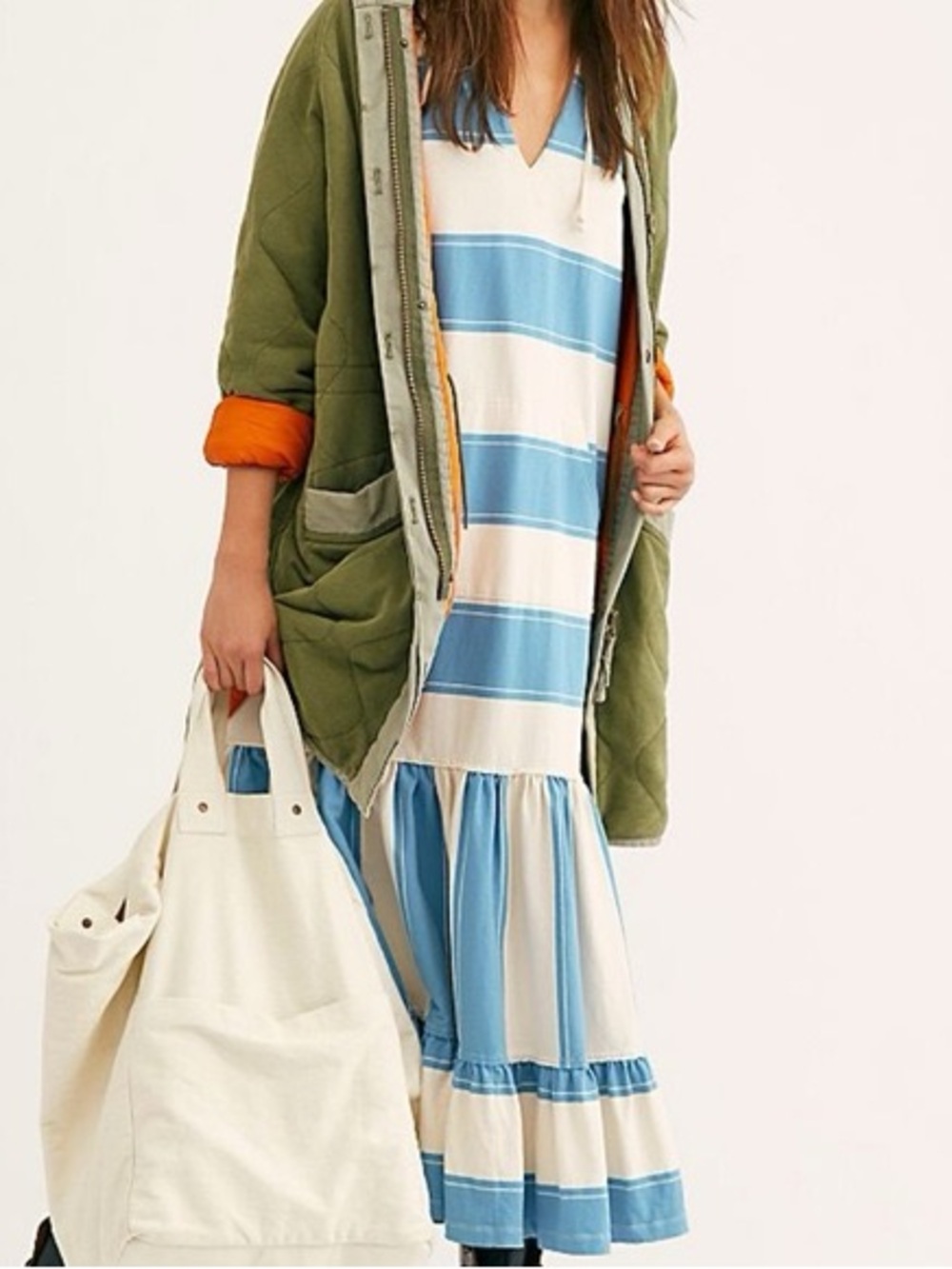 FP Beach Rosie Hooded Maxi Dress M